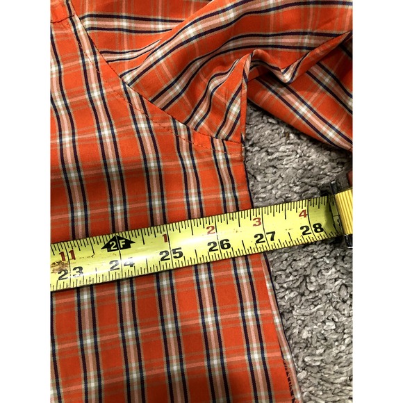 Veezo Men's Button Down Shirt Size XL Short Sleeve Orange Polyester - Picture 12 of 14